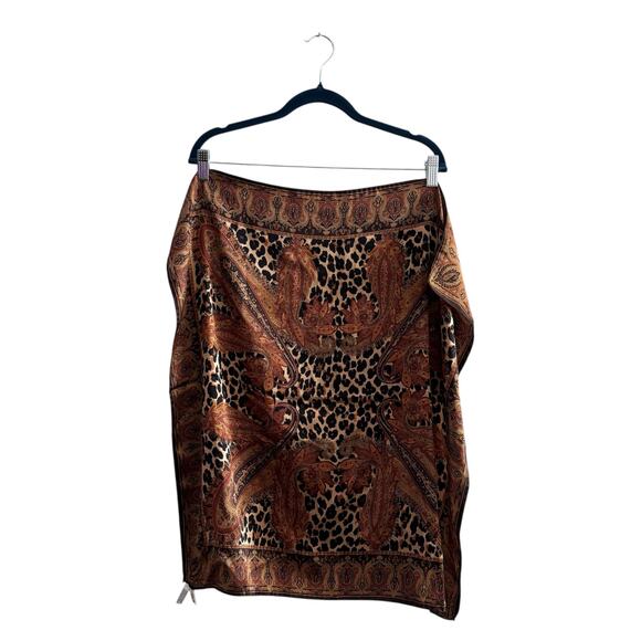 Vintage Talbots 100% Silk  Made in Italy Animal Print Scarf One Size - Picture 1 of 5